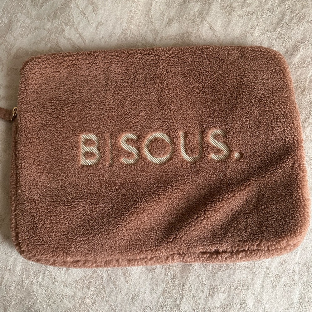 'BISOU’ Plush Laptop Case - Dusty Rose